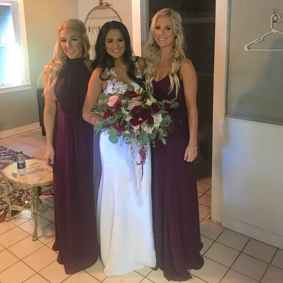 Show Me Your Mumu JENN MAXI DRESS ~ MERLOT CHIFFON - Picture 3 of 6